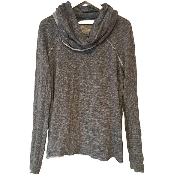 Free People Beach Two Body Pullover Women's One Size Heathered Gray Cowl Neck - Picture 1 of 7